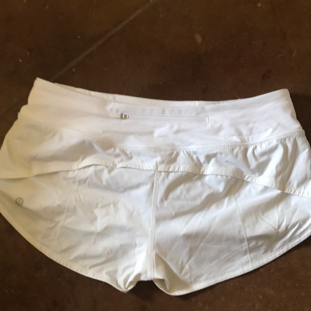 Lululemon Speed Up Shorts White [Size 8]